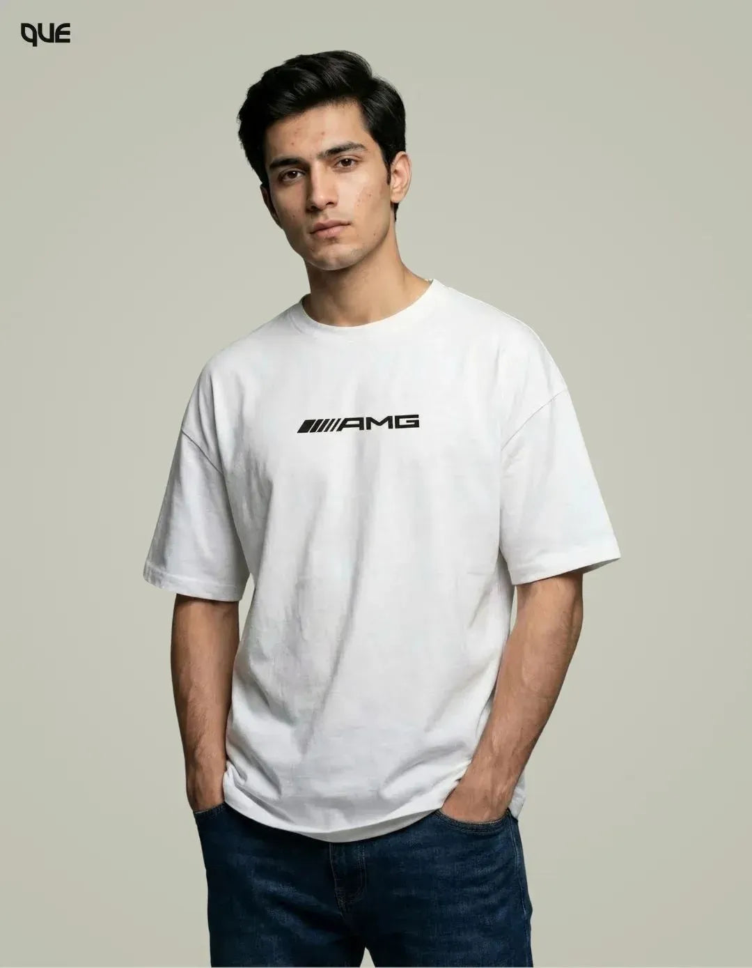 AMG LOGO DOWN SHOULDER T-SHIRT