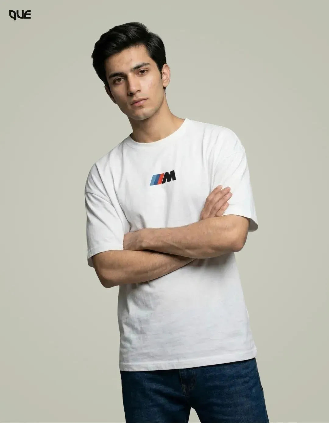 M LOGO DOWN SHOULDER T-SHIRT