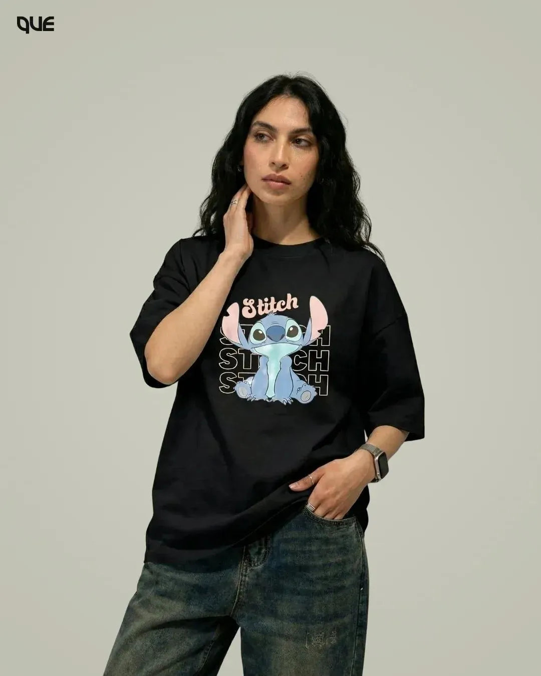 CARTOON GRAPHIC OVERSIZED T-SHIRT