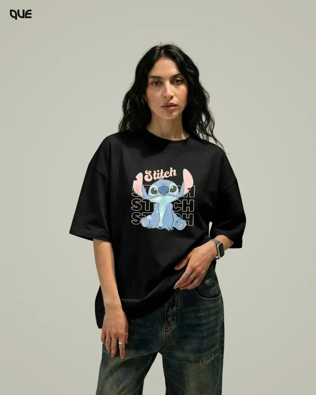 CARTOON GRAPHIC OVERSIZED T-SHIRT