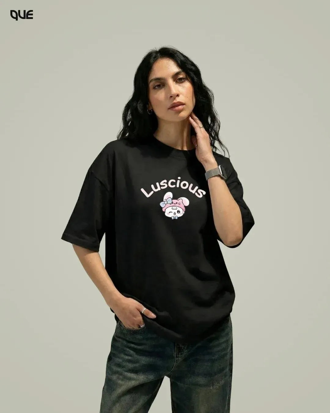 LUSCIOUS GRAPHIC OVERSIZED T-SHIRT