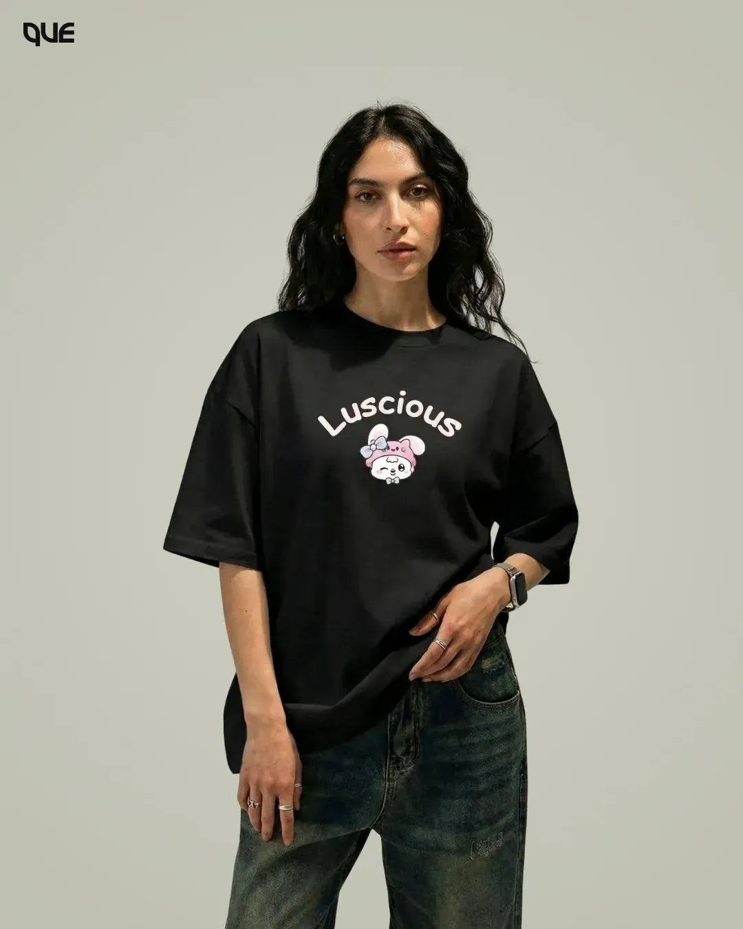 LUSCIOUS GRAPHIC OVERSIZED T-SHIRT