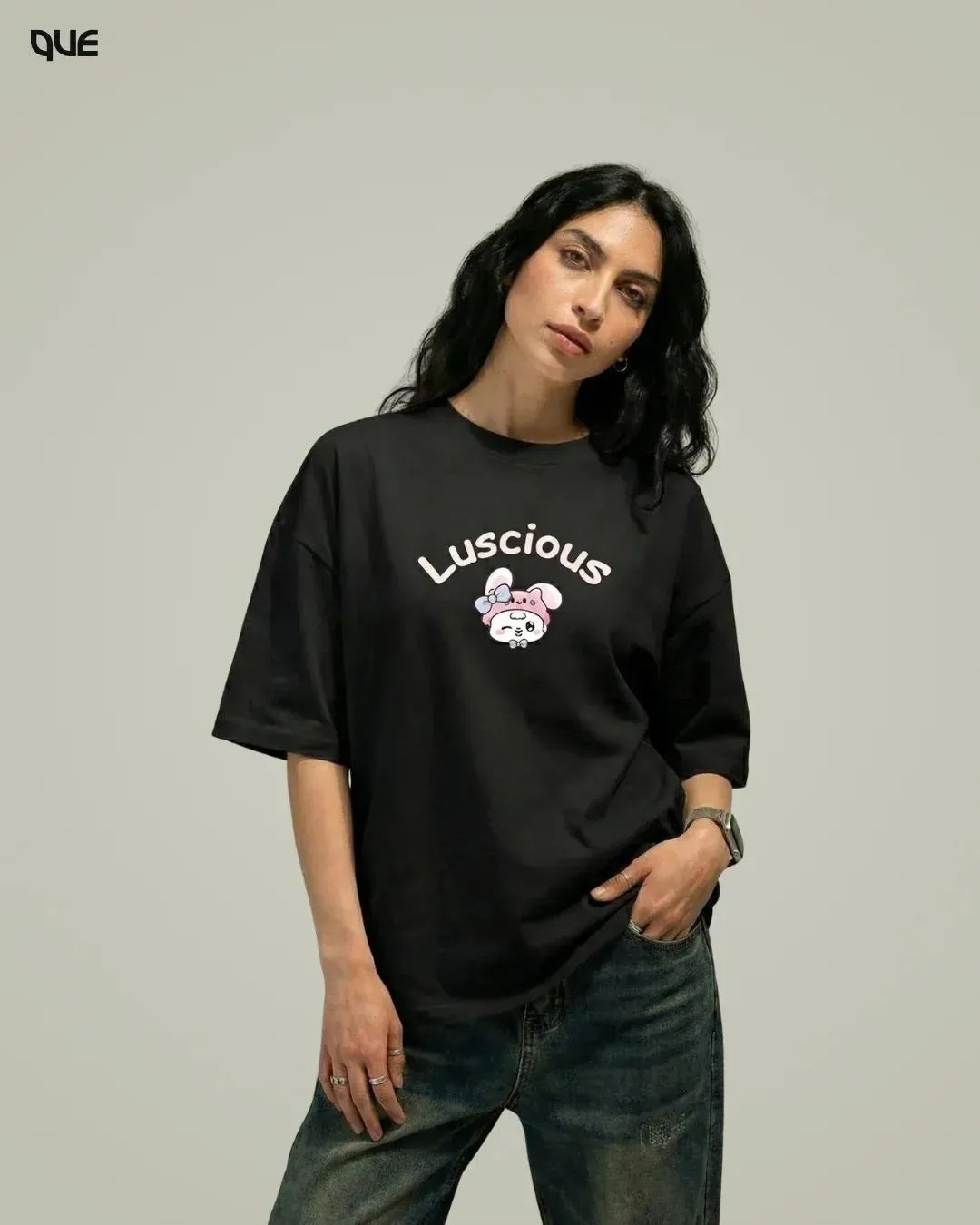 LUSCIOUS GRAPHIC OVERSIZED T-SHIRT