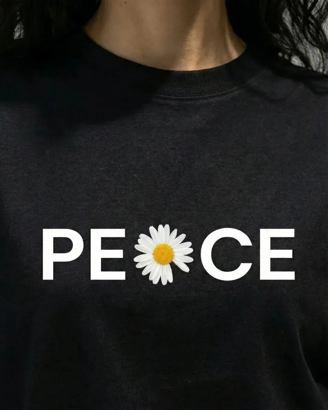PEACE GRAPHIC OVERSIZED T-SHIRT
