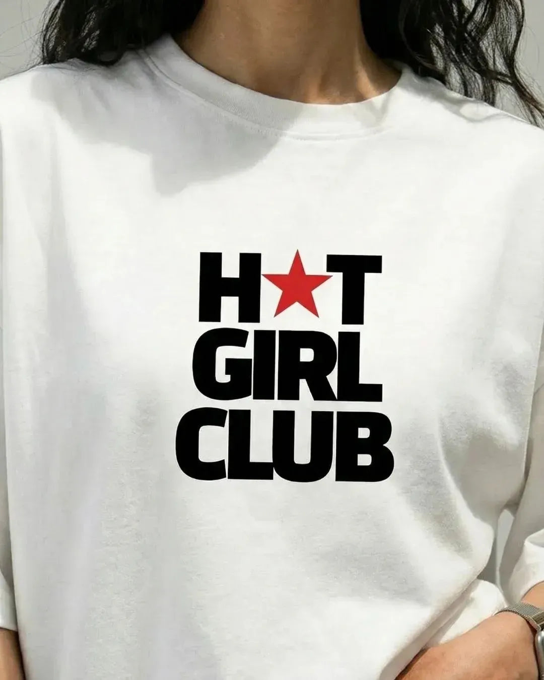 TEXT GRAPHIC OVERSIZED T-SHIRT