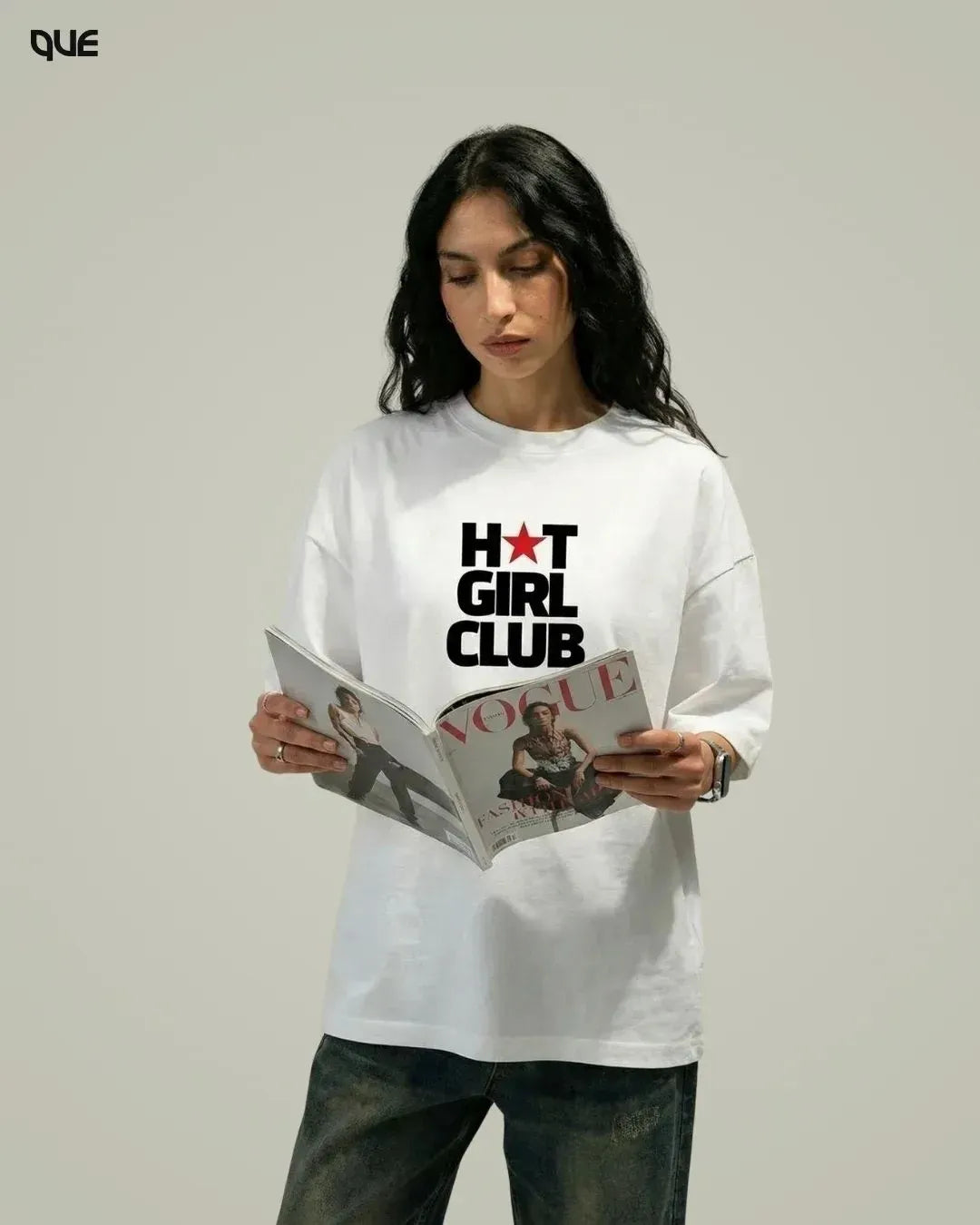 TEXT GRAPHIC OVERSIZED T-SHIRT