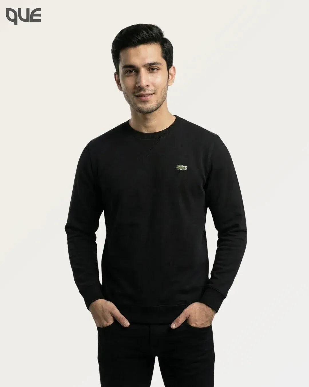 BLACK FULLY STRETCHED SWEATSHIRT