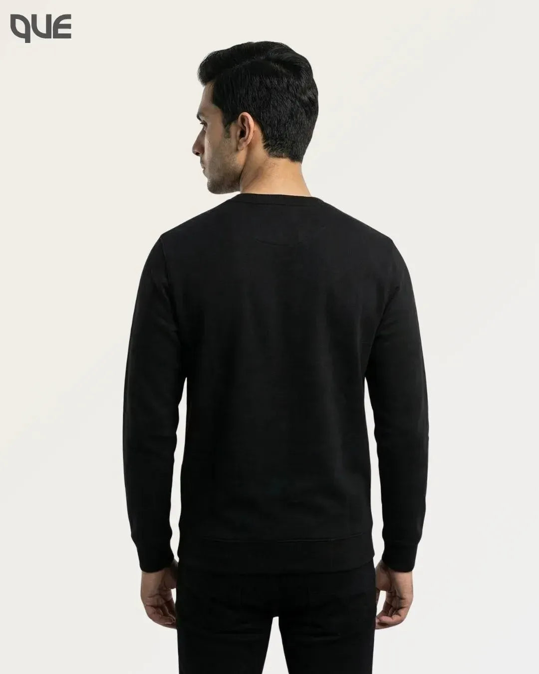BLACK FULLY STRETCHED SWEATSHIRT