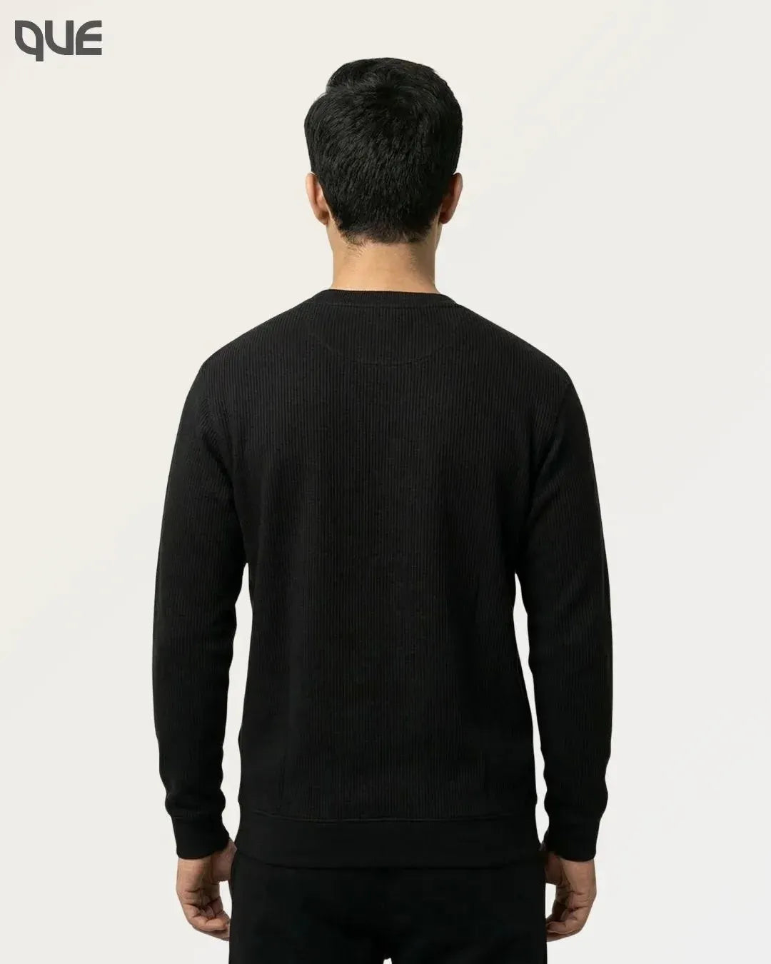 MATTE BLACK SLIM-FIT SWEATSHIRT