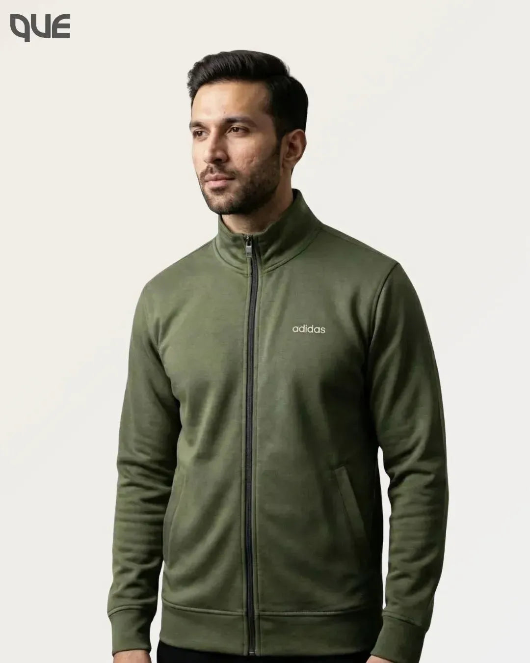 OLIVE GREEN TRAINING ZIPPER FOR MEN