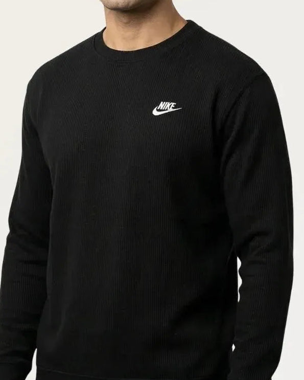 MATTE BLACK SLIM-FIT SWEATSHIRT